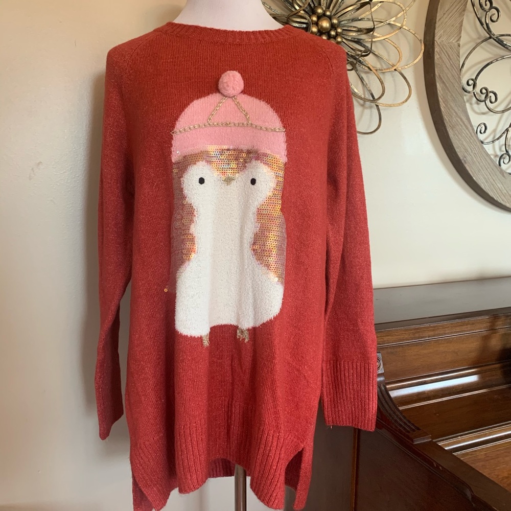 NWT LAUREN CONRAD Size XL Penguin Sweater - Picture 2 of 6